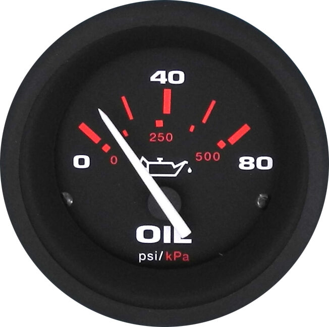 Sierra Amega 2" Oil Pressure Gauge in Red