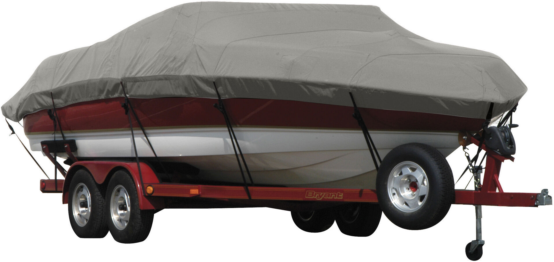 Covermate Exact Fit Sunbrella Boat Cover for Aquapro Inflatables Super Light 860 Sportmaster Super Light 860 Sportmaster O/B. Charcoal Grey