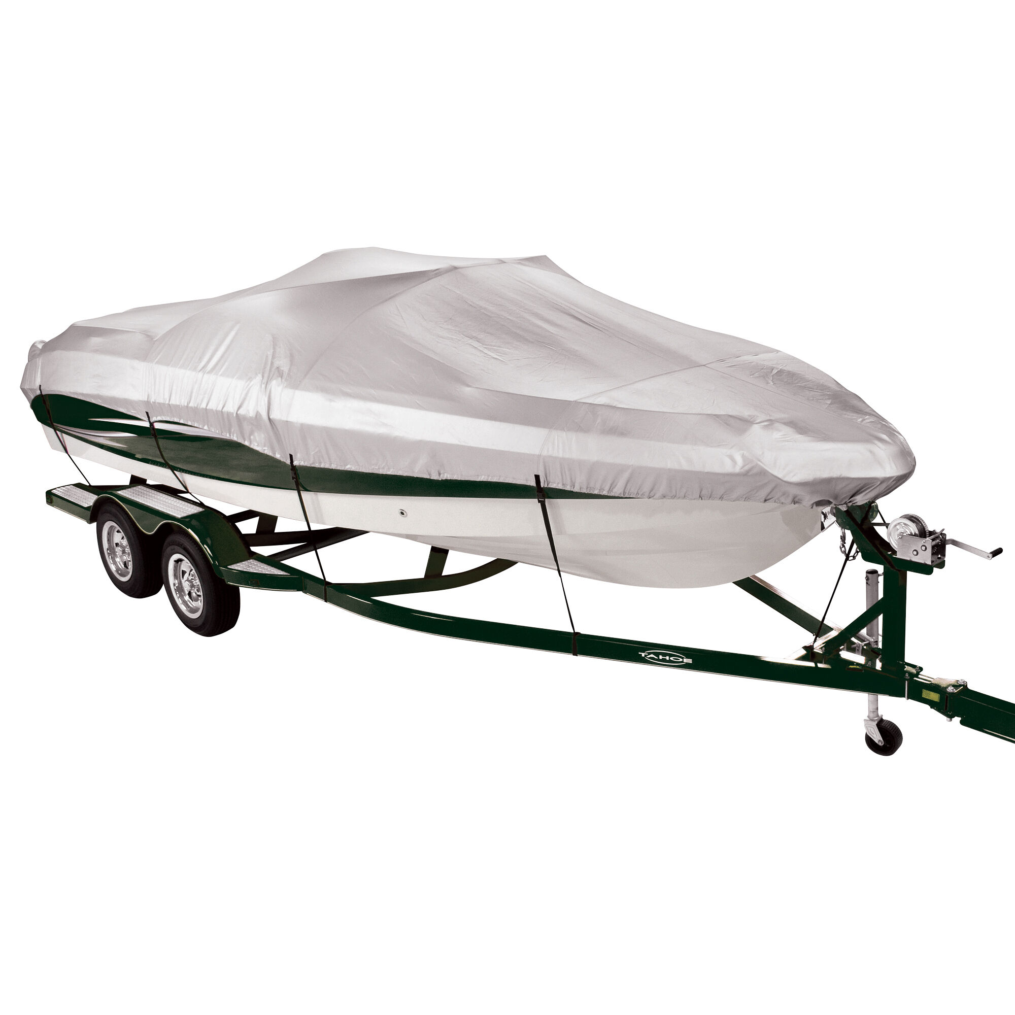 Covermate 150 Mooring and Storage Boat Cover for 12'-14' V-Hull Fishing Boat in Silver