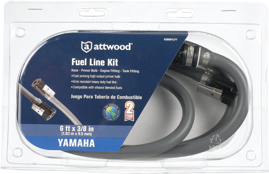 Attwood Fuel Line Kit, Yamaha, 3/8" x 6'