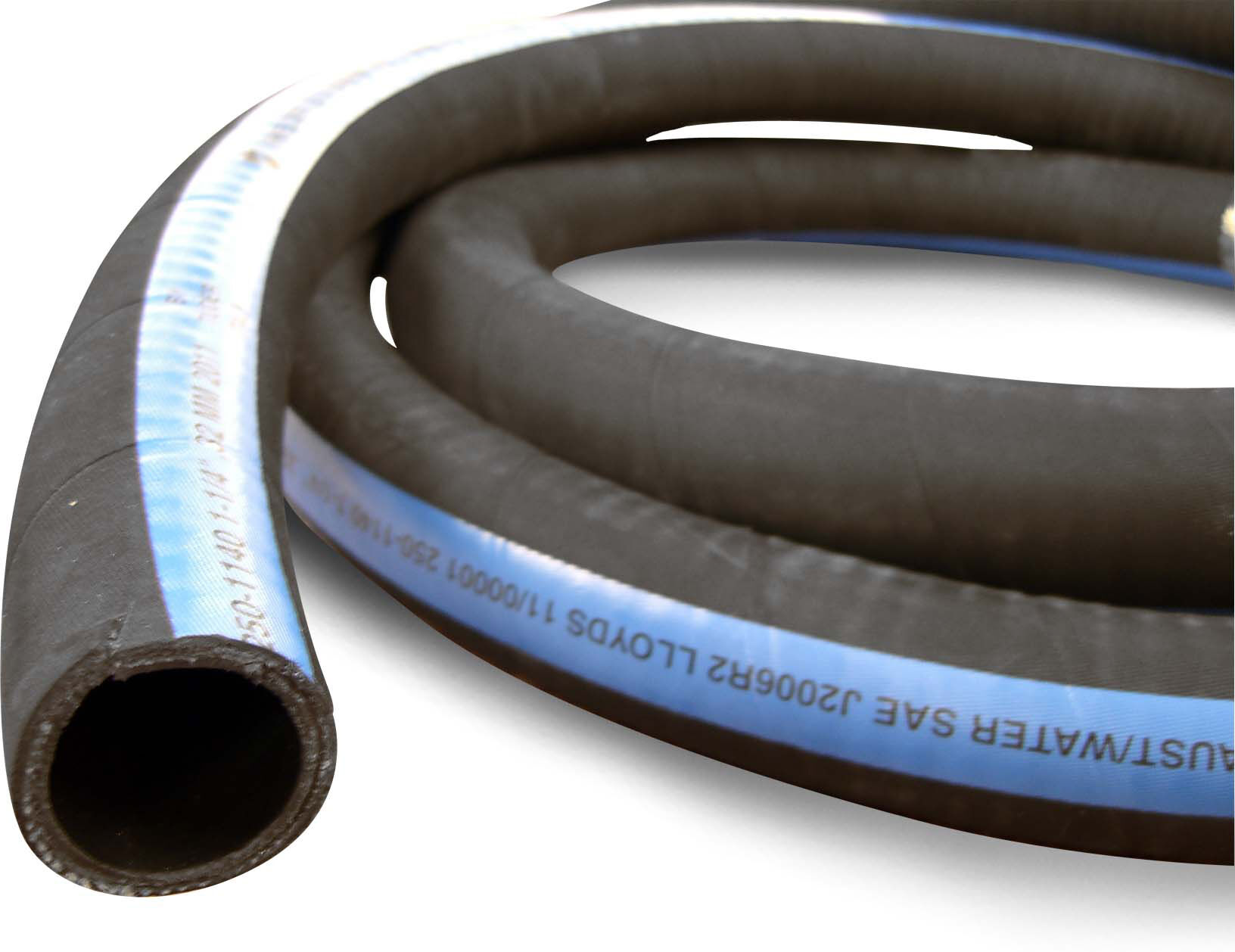 Sierra Shields ShieldsFlex II 2-3/8" Water/Exhaust Hose With Wire, 6-1/4'L in Black