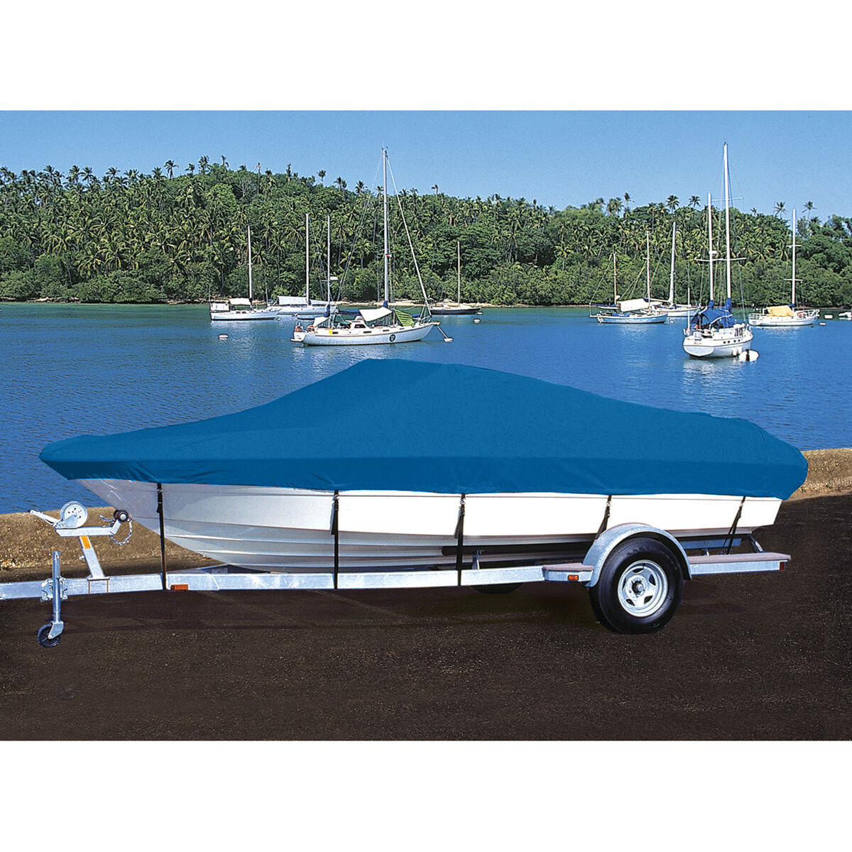 Taylor Trailerite Hot Shot Cover for 93-97 Javelin 409 TE/SC PTM SC O/B in Blue