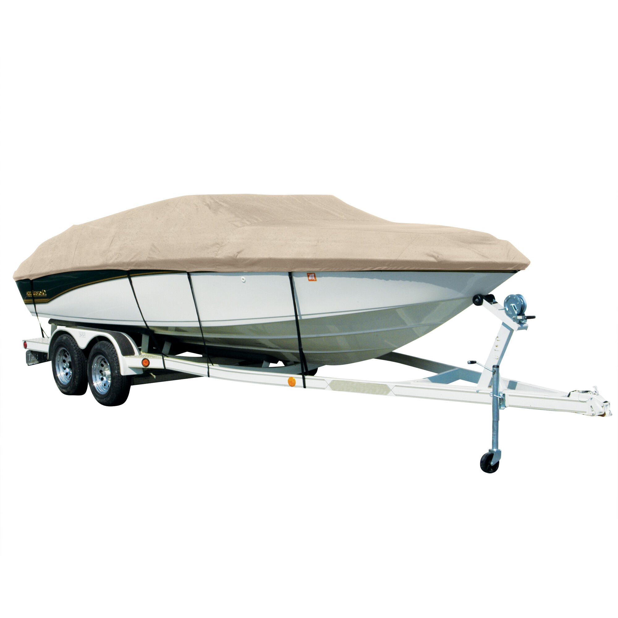Covermate Exact Fit Sharkskin Boat Cover For SEA RAY 210 SUNDECK w/ ADD ON SWIM PLATFORMM DOES NOT COVER PLATFORMM in Linen