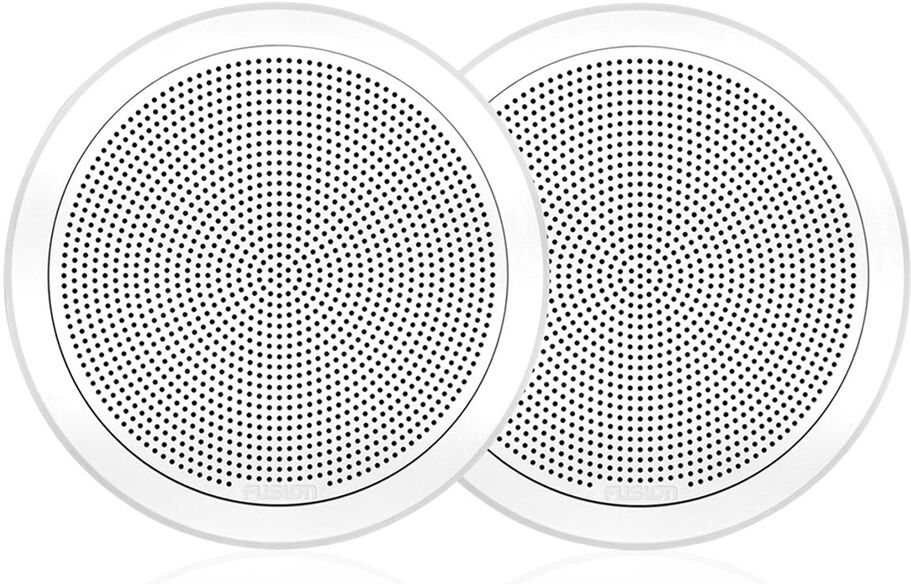 Fusion FM-F65RW FM Series 6. 5" Flush Mount Round Marine Speakers in White