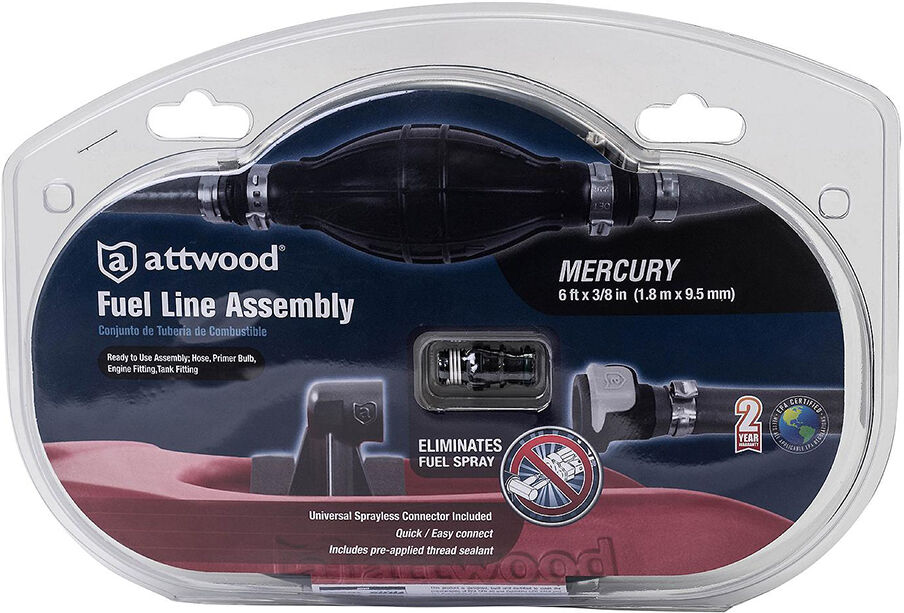 Attwood Fuel Line Kit, Mercury, 3/8" x 6'