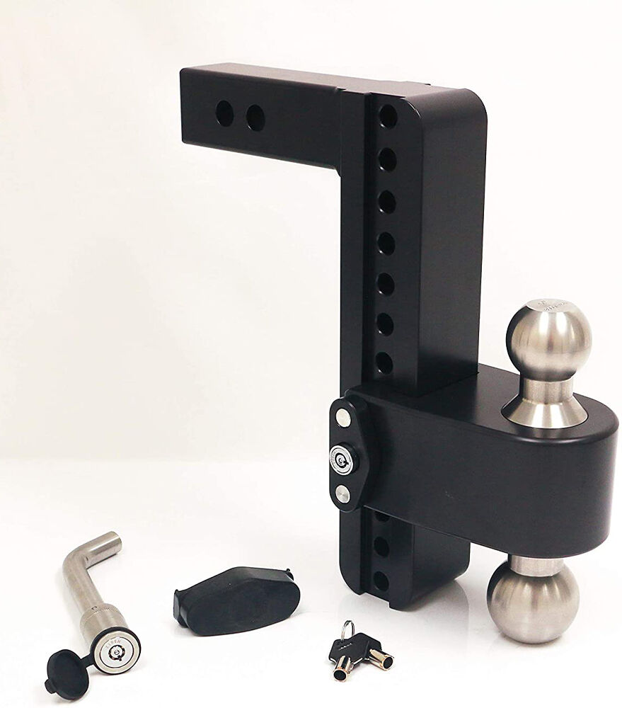 Weigh Safe LLC Weigh Safe 180 ° Drop Hitch w/ Keyed Alike Key Lock and Hitch Pin, Black Cerakote Finish