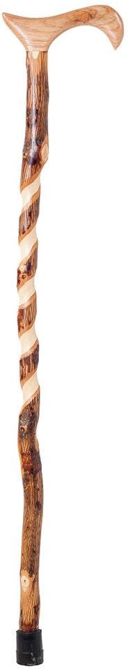 Brazos Walking Sticks Men's 37" Twisted Laminated Aromatic Cedar with Walnut Cane