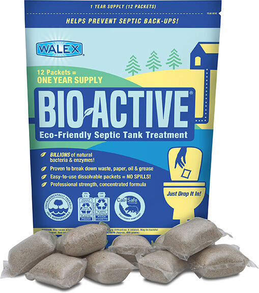 Walex Bio-Active Eco-Friendly Septic Tank Treatment, 12 packets