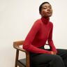 M.M.LaFleur The Axam Turtleneck - Organic Ribbed Pima Cotton - Cardinal - XS