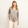 M.M.LaFleur The Tatum Top - Washable Silk Charmeuse - Dune - XS