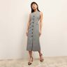 M.M.LaFleur The Cassandra Dress - Gingham Linen - Black/White - 8