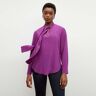 M.M.LaFleur The Darcy Top - Washable Silk - Purple Jasper - XS