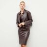 M.M.LaFleur The Nicky Jacket - Vegan Leather - Brown - XS