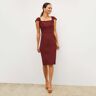 M.M.LaFleur The Charlene Dress - Stretch Crepe - Maroon - 8