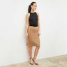 M.M.LaFleur The Cobble Hill Skirt - Washable Wool Twill - Camel Washable Wool Twill - 16