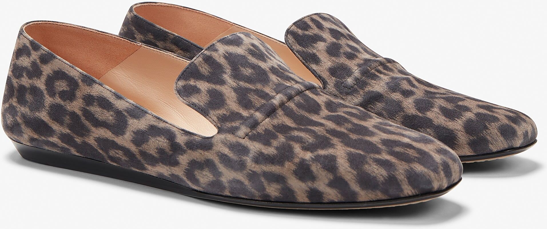 M.M.LaFleur The Grace Loafer - Leopard Suede - Taupe / Black - 36