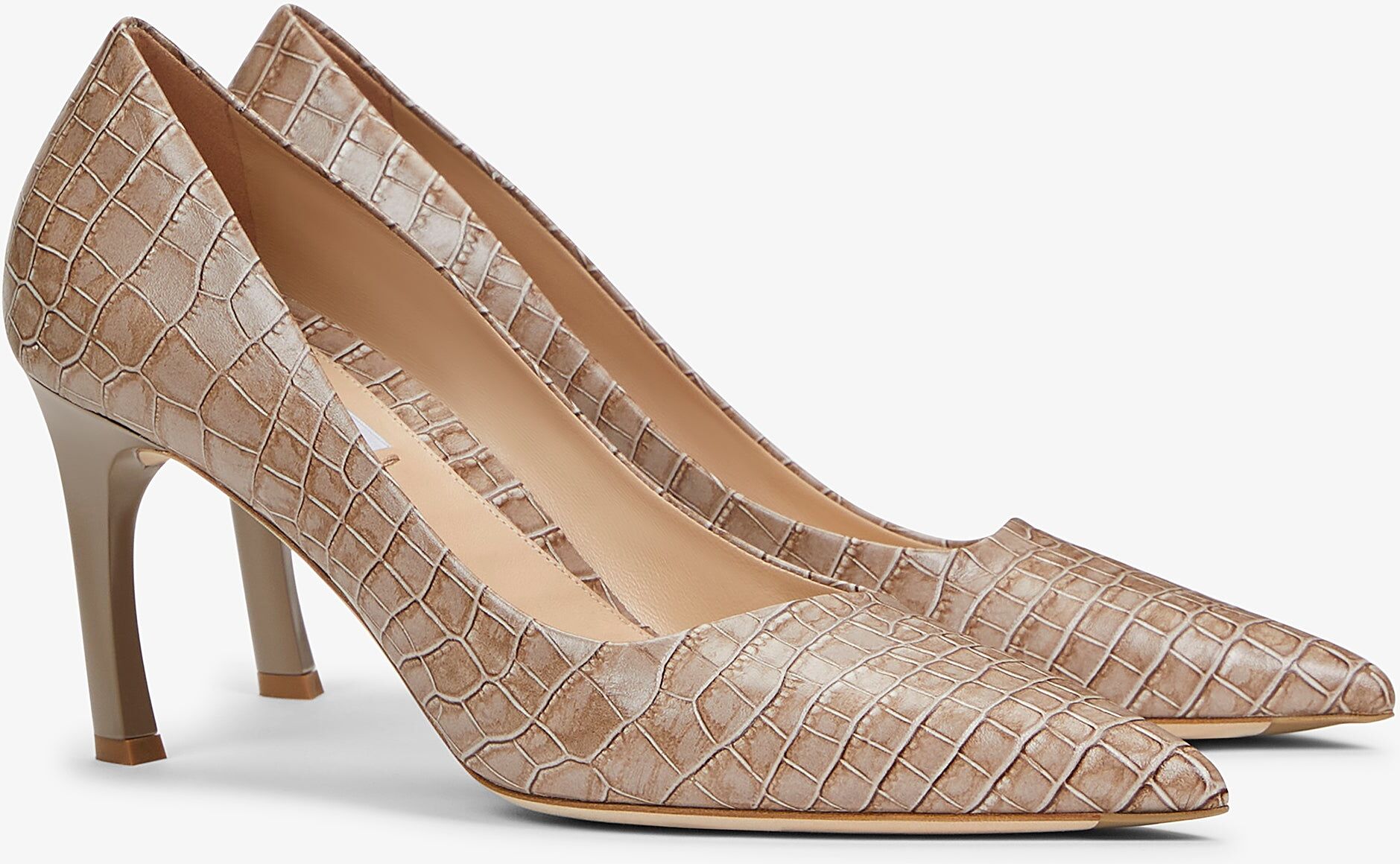 M.M.LaFleur The Ginger Pump - Embossed Croc - Rosy Taupe - 39