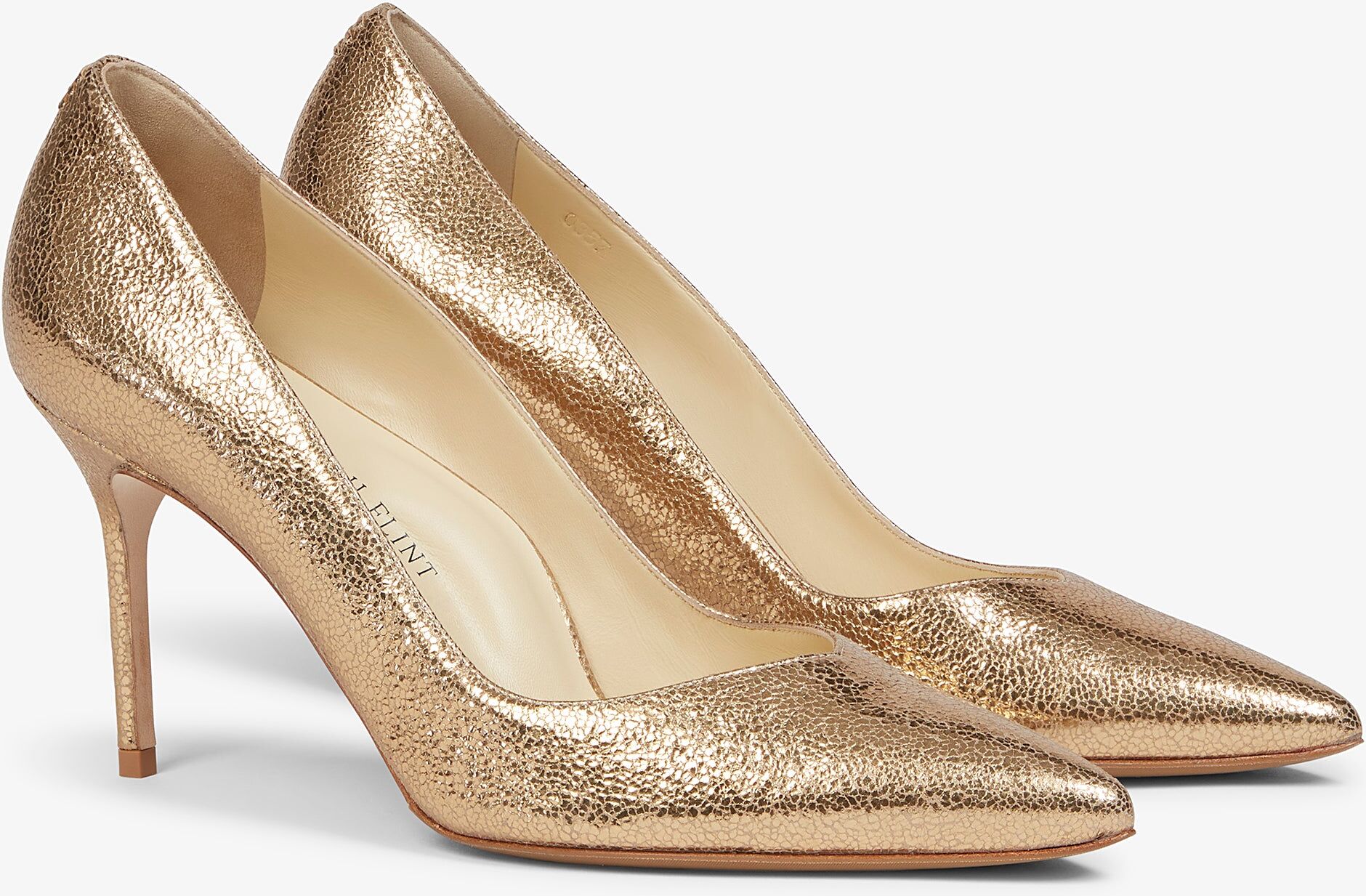 M.M.LaFleur The M.m.lafleur X Sarah Flint Perfect Pump 85 - Gold Crackle - 36.5