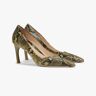 M.M.LaFleur The Ginger Pump - Embossed Snakeskin - Black / Olive - 37.5