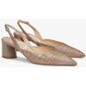 M.M.LaFleur The Irene Slingback - Embossed Croc - Rosy Taupe - 34.5