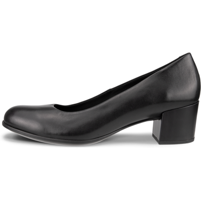ECCO Dress Classic 35 - Women's Leather Block - Heeled Pump - Black ECCO Dress Classic 35 - Women's Leather Block - Heeled Pump - Black