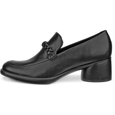 ECCO Sculpted LX 35 - Women's Leather Block - Heeled Loafer - Black ECCO Sculpted LX 35 - Women's Leather Block - Heeled Loafer - Black