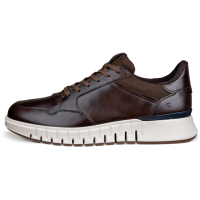 ECCO Gruuv Studio - Men's Leather Hybrid Wingtip Derby Sneaker - Brown ECCO Gruuv Studio - Men's Leather Hybrid Wingtip Derby Sneaker - Brown