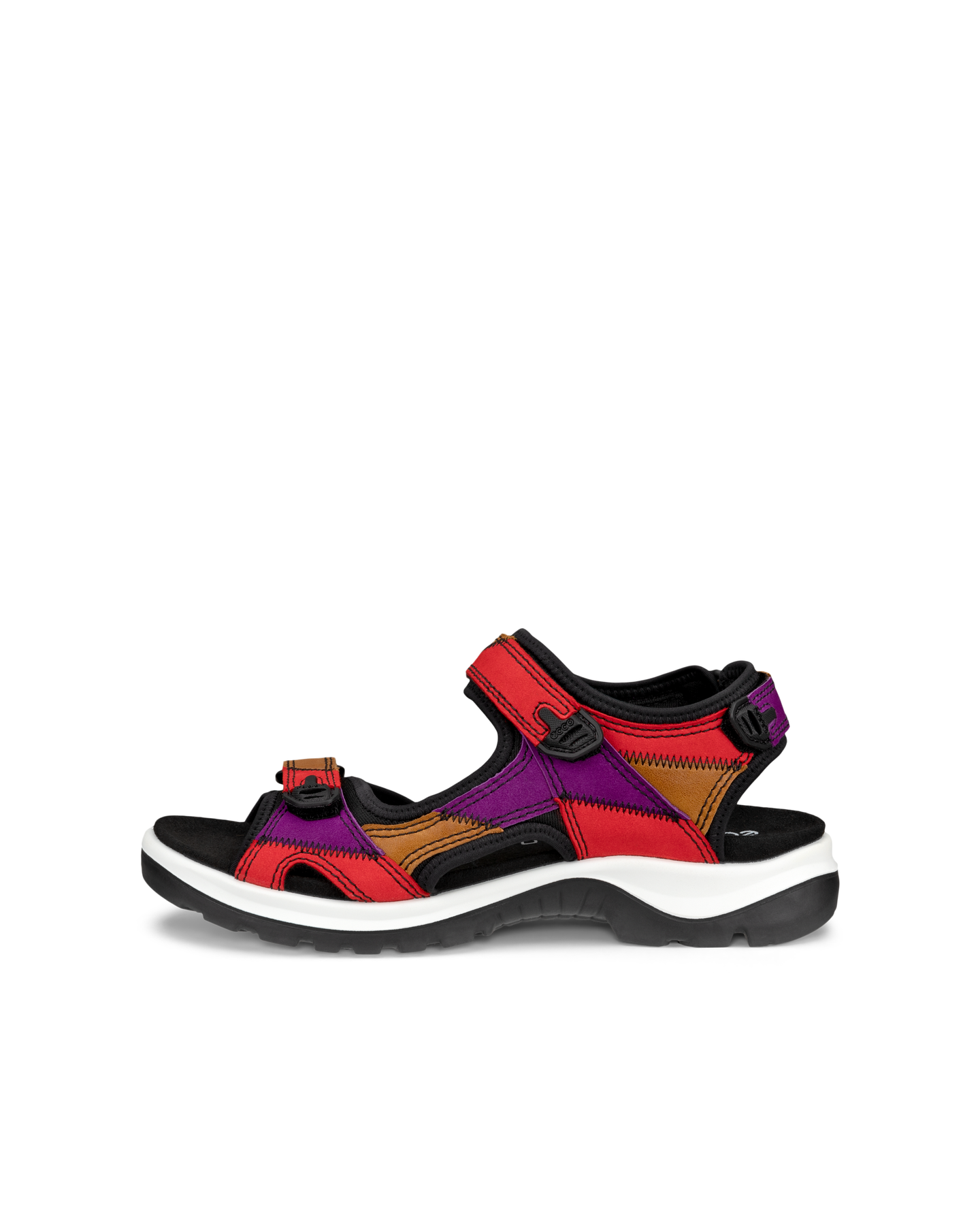 ECCO Women's Offroad Sandal Size 9 Leather Multicolor Hibiscus