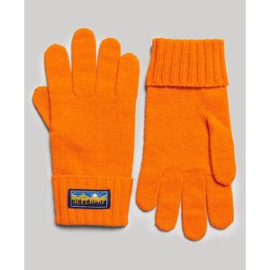 Superdry Women's Wool Blend Radar Gloves Orange Size: S/M - SxM