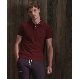 Superdry Men's Organic Cotton Classic Pique Polo Shirt Red Size: Xxxl - XXXL