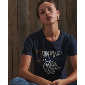 Superdry Women's Track & Field Classic T-Shirt Navy Size: 6 - 6