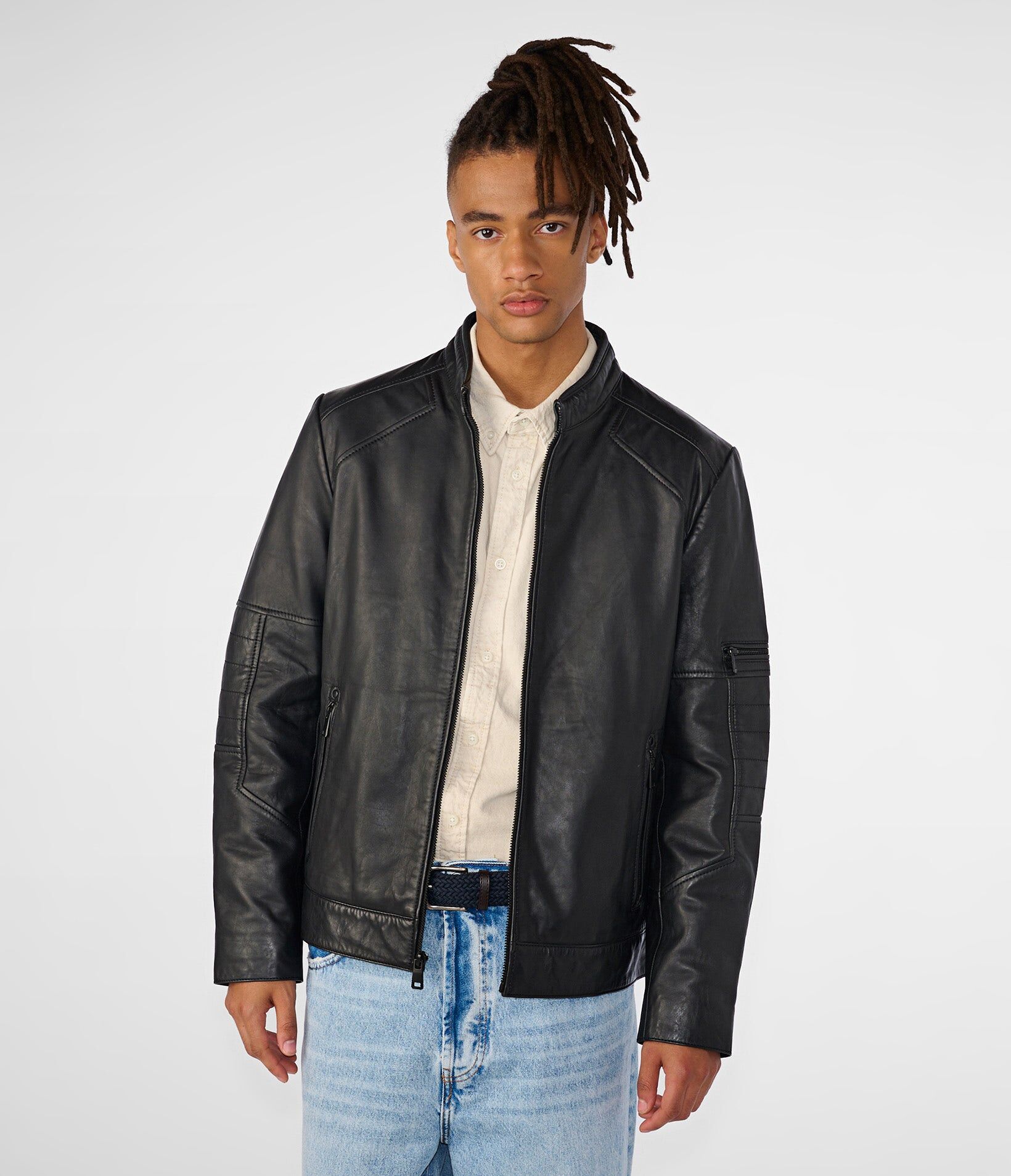 Wilsons Leather   Men's Toby Leather Jacket   Black   Large