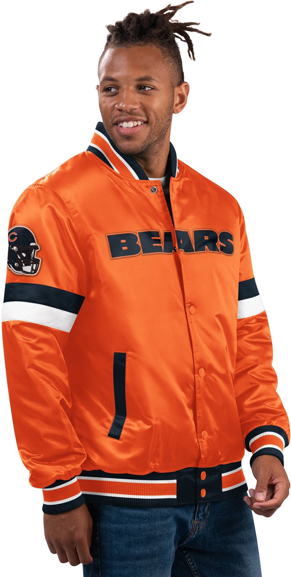 Wilsons Leather Starter   Men's Home Game Varsity Jacket   Chi Bears   2XL