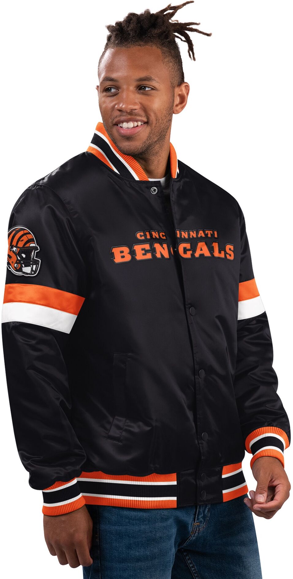 Wilsons Leather Starter   Men's Home Game Varsity Jacket   Cincinnati Bengals   XL