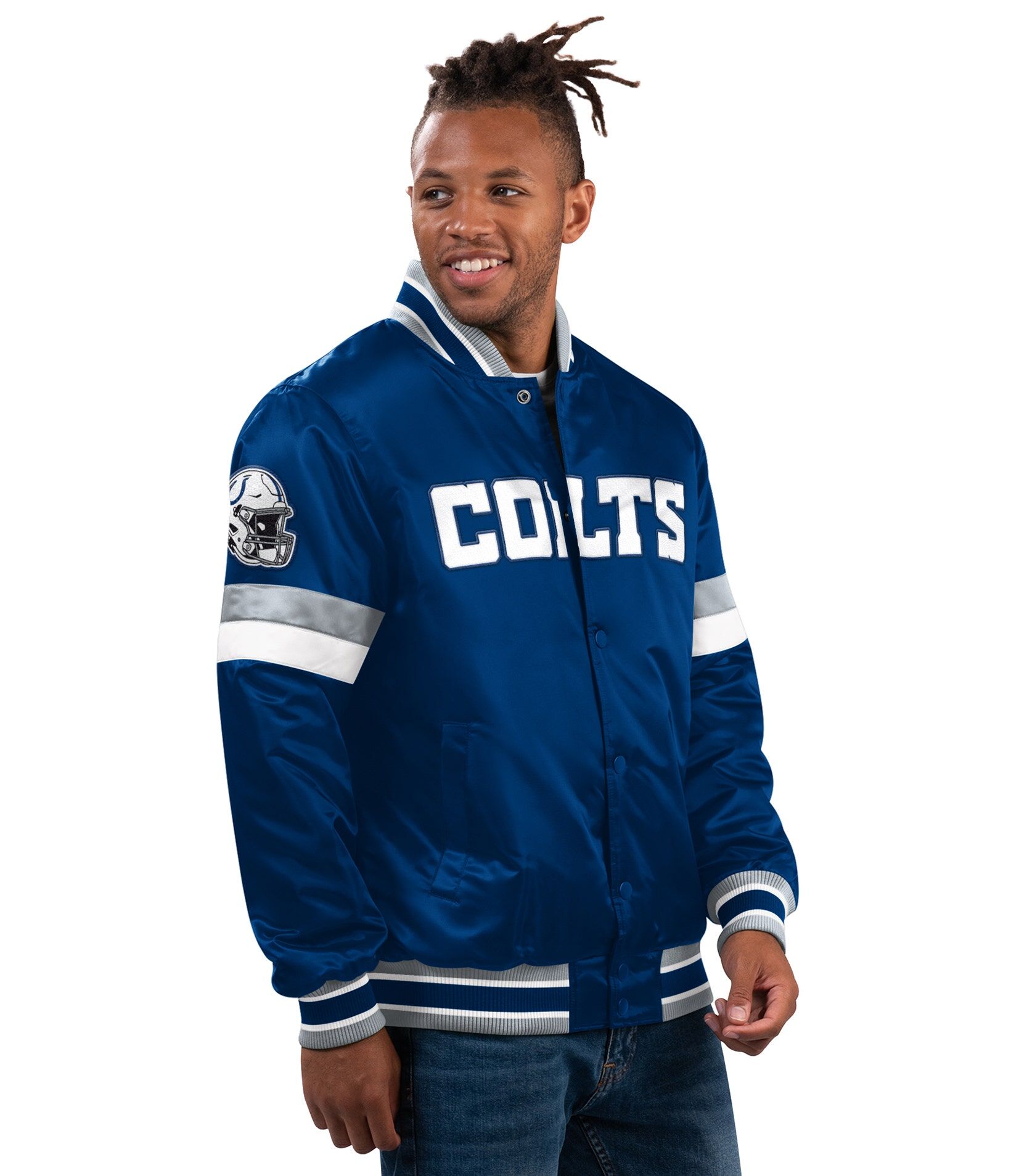 Wilsons Leather Starter   Men's Home Game Varsity Jacket   Indianapolis Colts   2XL