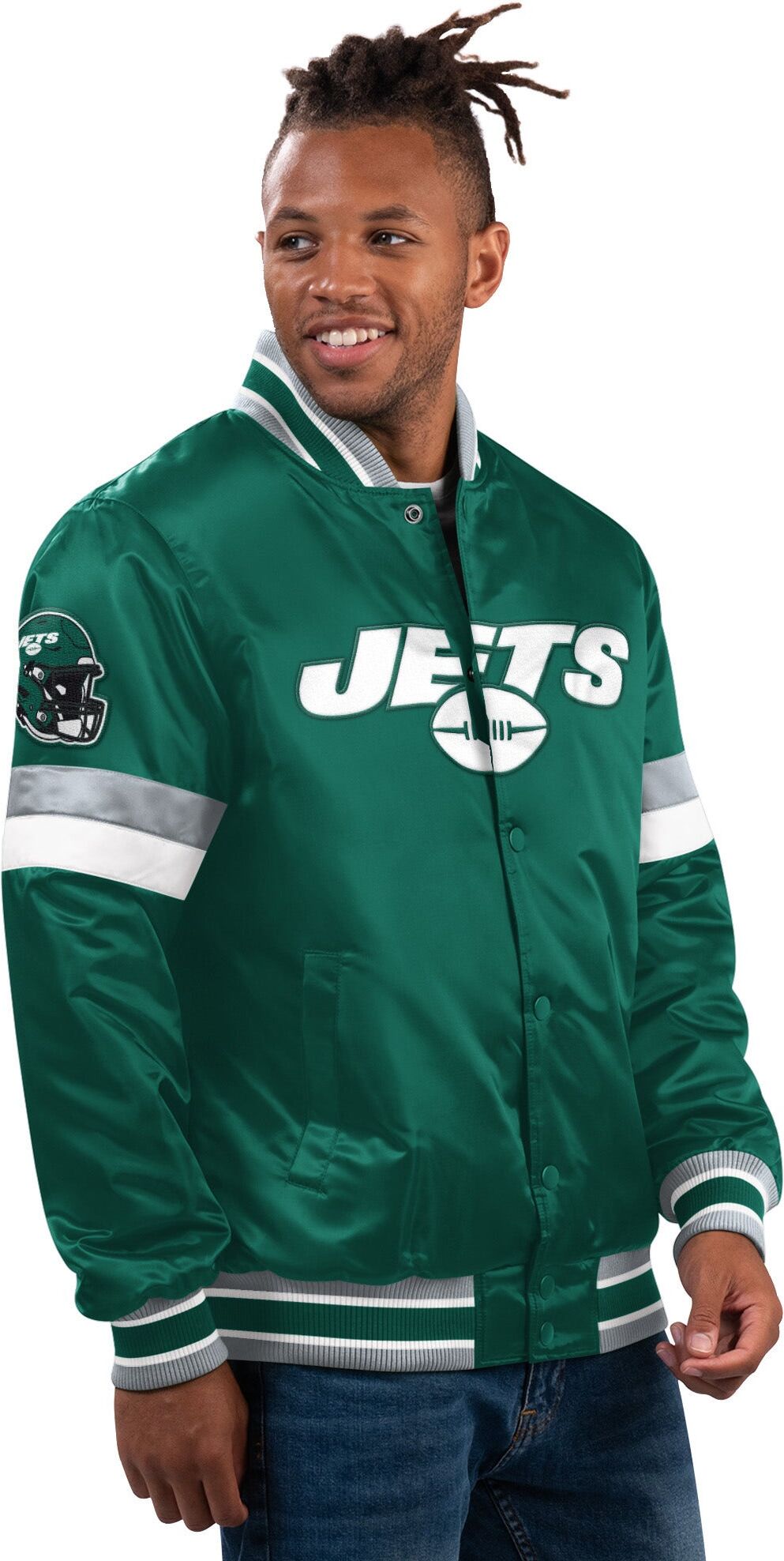 Wilsons Leather Starter   Men's Home Game Varsity Jacket   Ny Jets   2XL