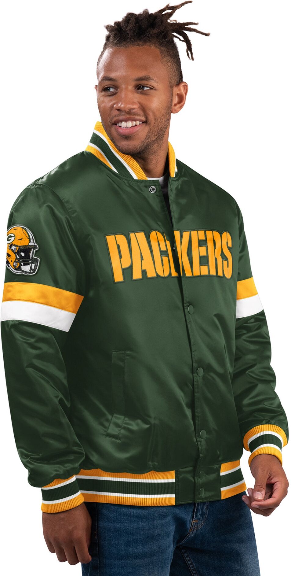 Wilsons Leather Starter   Men's Home Game Varsity Jacket   Green Bay Packers   2XL