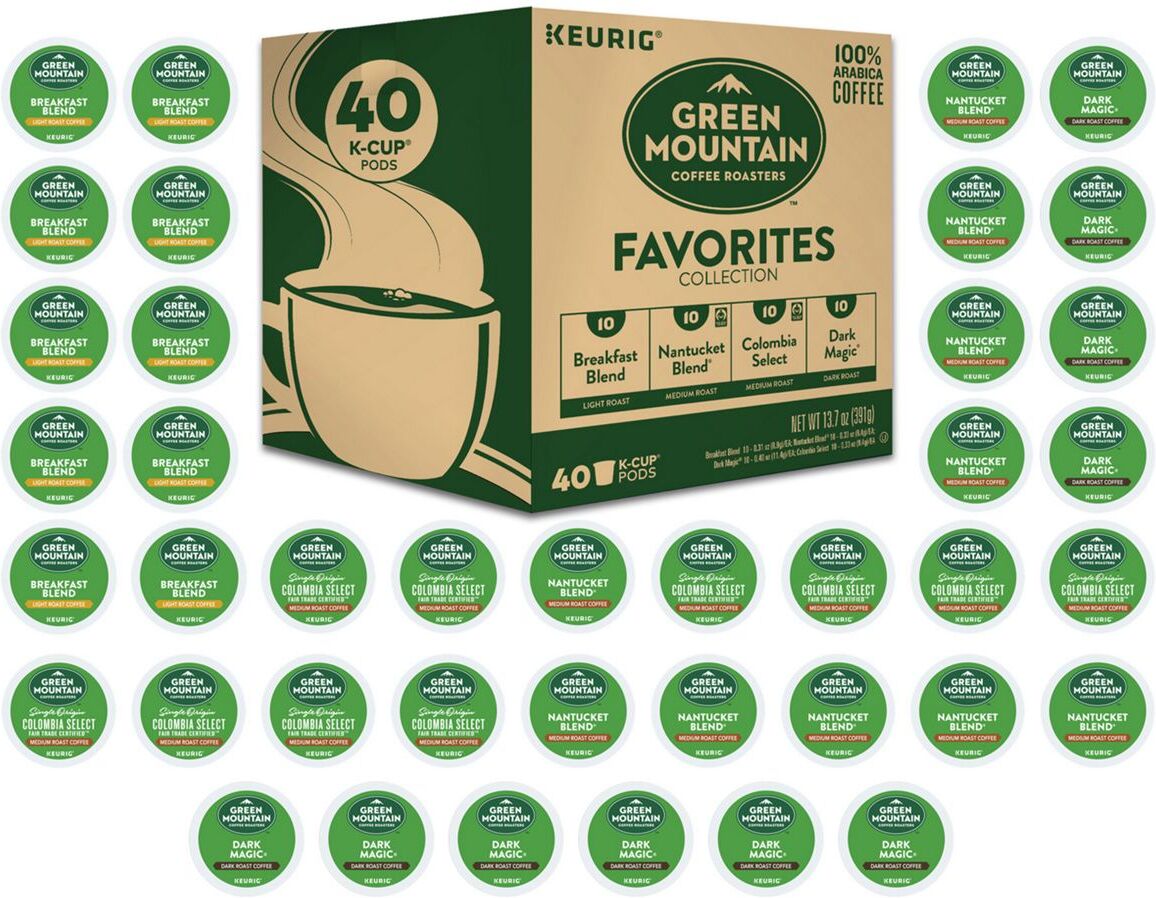 Green Mountain Coffee Roasters Favorites Collection K-Cup® Box 40 Ct - Kosher Single Serve Pods