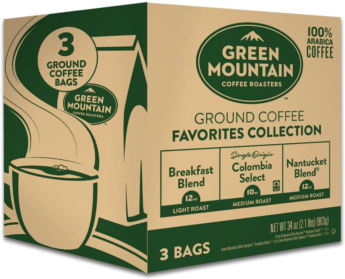 Green Mountain Coffee Ground Coffee Favorites Collection 12 Oz Ground - Kosher Coffee