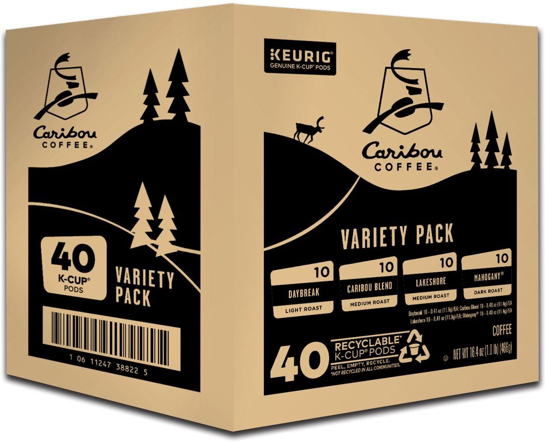 Caribou Coffee Caribou Variety Pack K-Cup® Box 40 Ct - Kosher Single Serve Pods