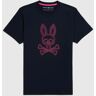 Psycho Bunny Mens Dixon Flocking Graphic Tee - B6U431Z1PC 410 NAVY / M - M