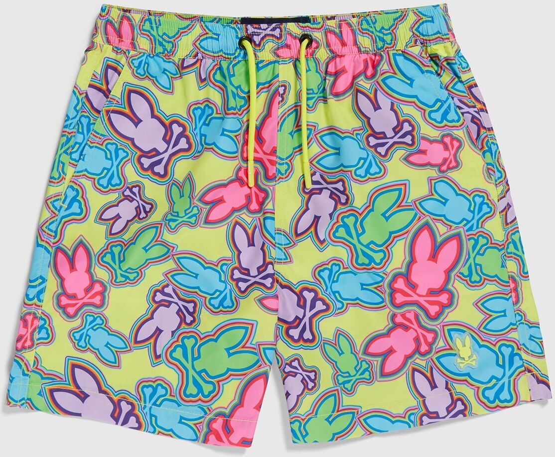 Psycho Bunny Kids Maybrook Lightweight Swim Trunk - B0W119B2SW 738 SAFETY YELLOW / M/10-12 - M/10-12