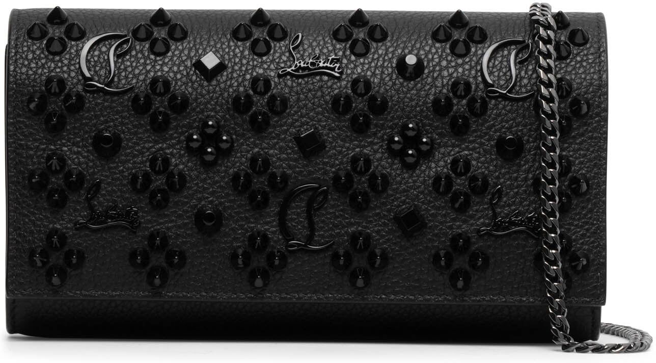 Christian Louboutin Paloma loubinthesky black wallet on chain - black - one size