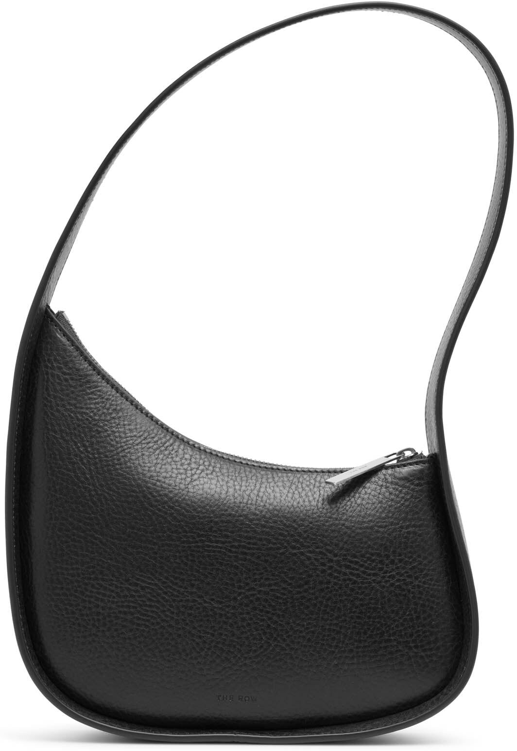 The Row Half moon black leather bag - black - one size