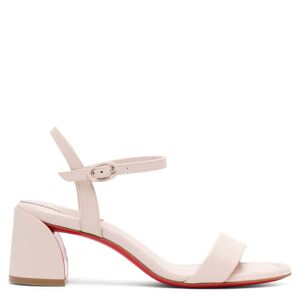 Christian Louboutin Miss Jane 55 beige leather sandals - pink - 36.5