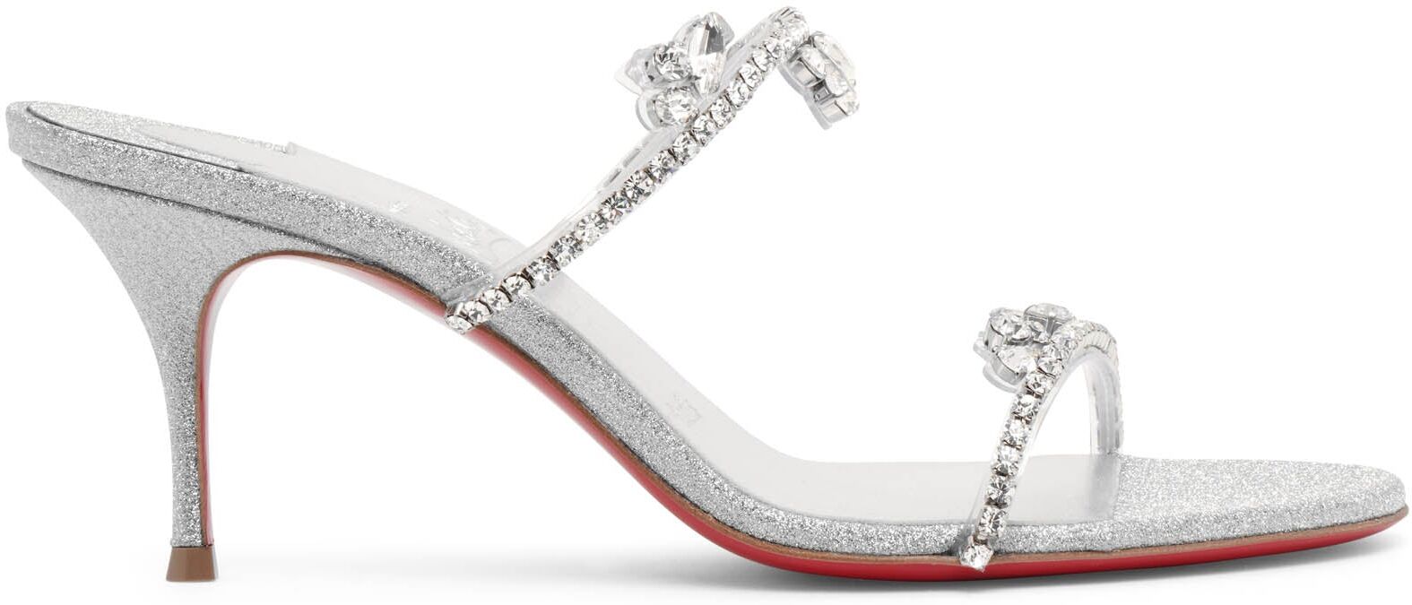 Christian Louboutin Just Queen 70 glitter sandals - silver - 37