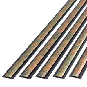 ACP 148-DIVIDER-TRIMPK Fasade Backsplash and Wall Tile Divider Trim Finish Package - Pack of (5) Copper Fantasy Accessory Tile Finish Kit