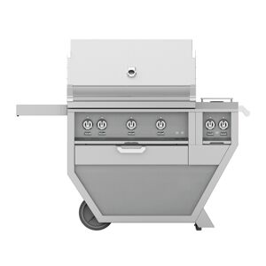 Hestan GMBR36CX2-NG 119000 BTU 36 Inch Wide Natural Gas Free Standing Grill with Trellis Burner System Infrared Sear Burners and Rotisserie from the