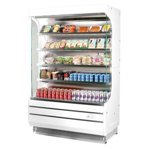 Turbo Air TOM-50 51 Inch Wide 16.5 Cu. Ft. Full Height Vertical Air Curtain Refrigerated Display Case White Commercial Refrigeration Equipment