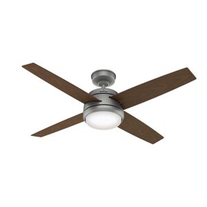 Hunter Oceana 52 LED Oceana 52" 4 Blade Indoor / Outdoor WeatherMax LED Ceiling Fan with Wall Control Matte Silver Fans Ceiling Fans Outdoor Ceiling